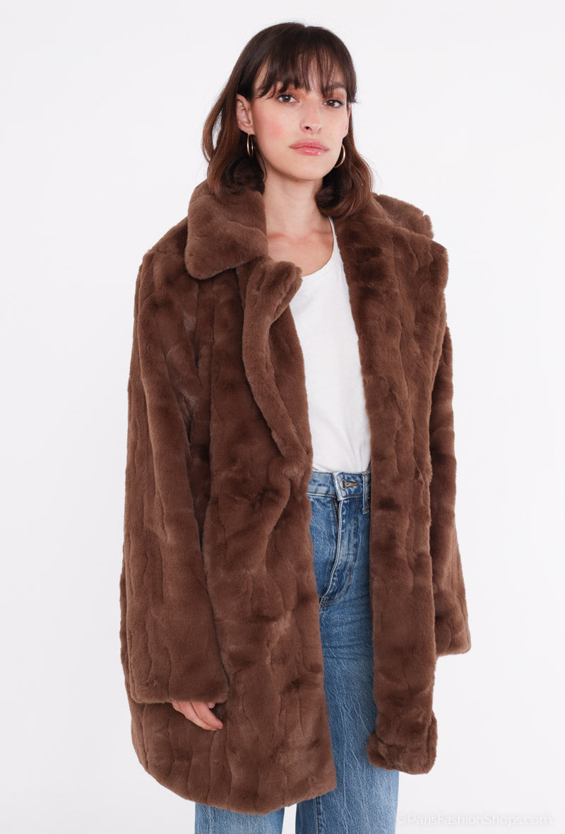 Manteau 2024 peluche marron