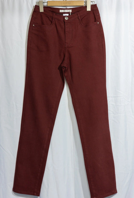 Pantalon I. QUING " BORDEAUX " Taille Haute