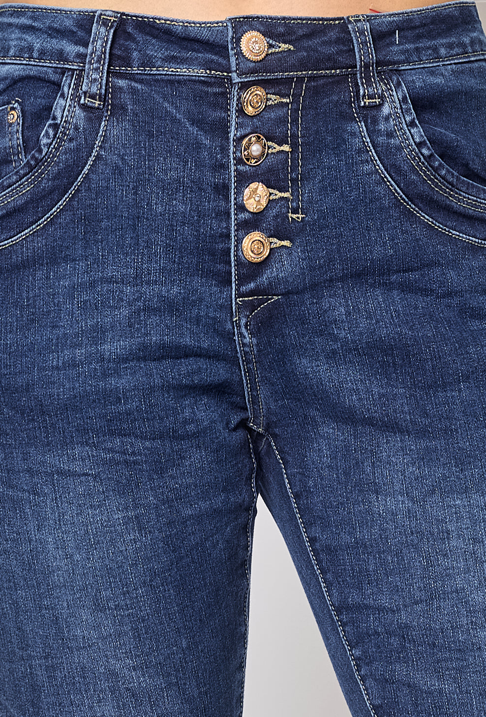 Jean Place du Jour "Boutons Décorés Dorés" Livraison Gratuite dès 59,00 €