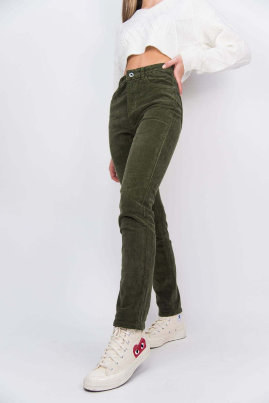 Vaqueros de terciopelo color caqui