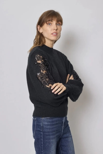 PULL DOUX MANCHES PERLEES