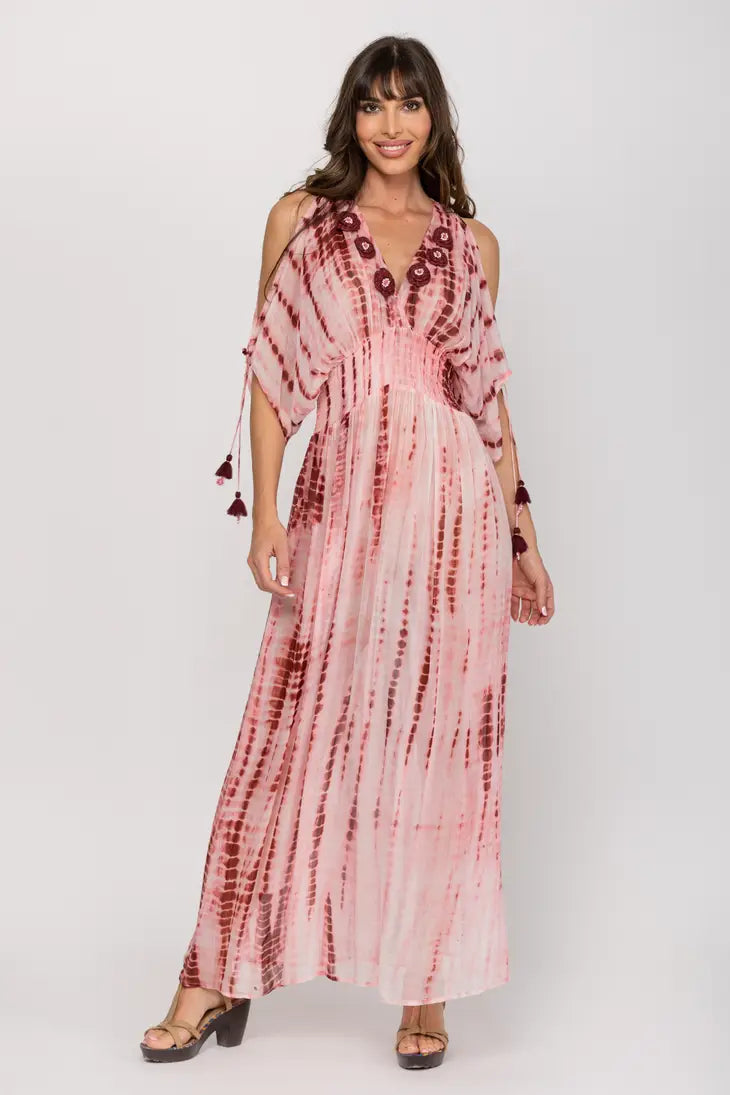 Robe " Sangria " Peace and Love