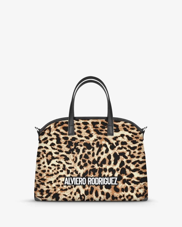 Bolso de mujer con estampado de leopardo de Alviero Rodríguez 