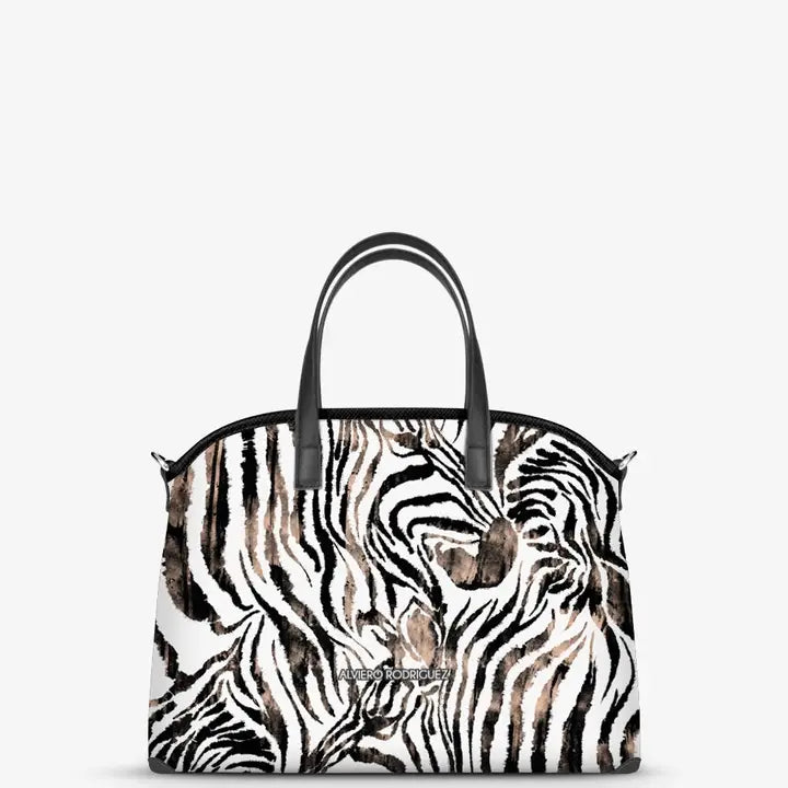 Alviero Rodriguez Zebra Skin Bag 