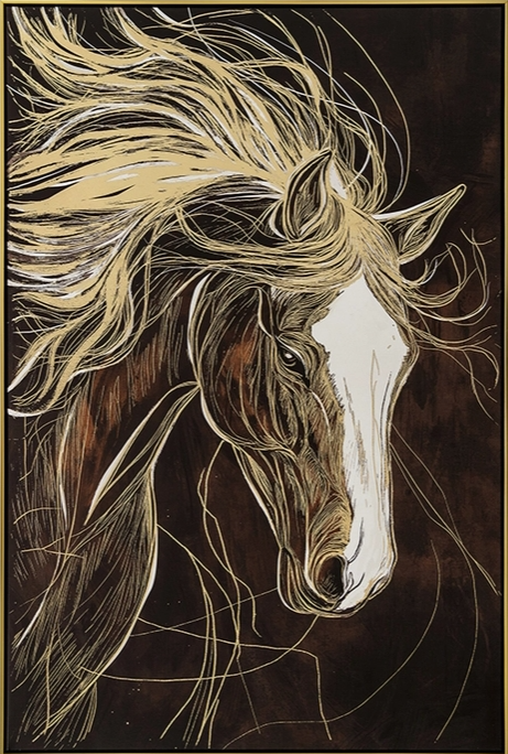 TABLEAU CHEVAL OR