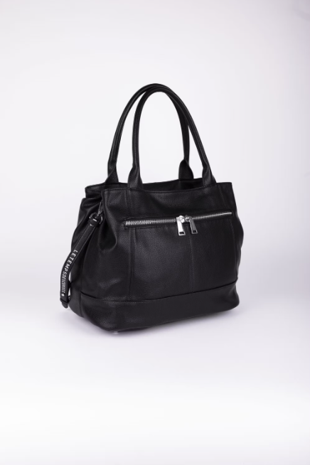 Le Temps Des Cerises Handbag "MAYA LOGO BLACK" Large Tote Bag 